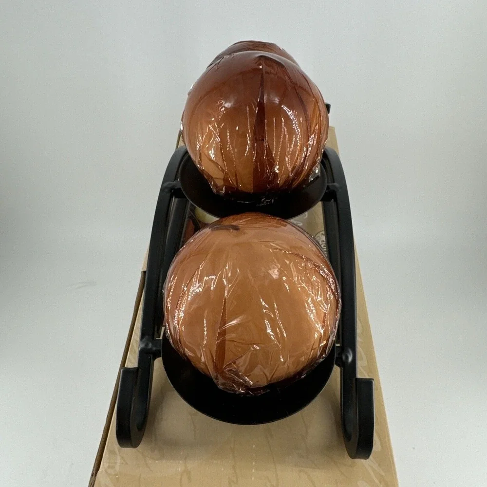 Iron‎ Candle Holder Renwick Candles w/3 Vanilla Scented Ball Candles 11